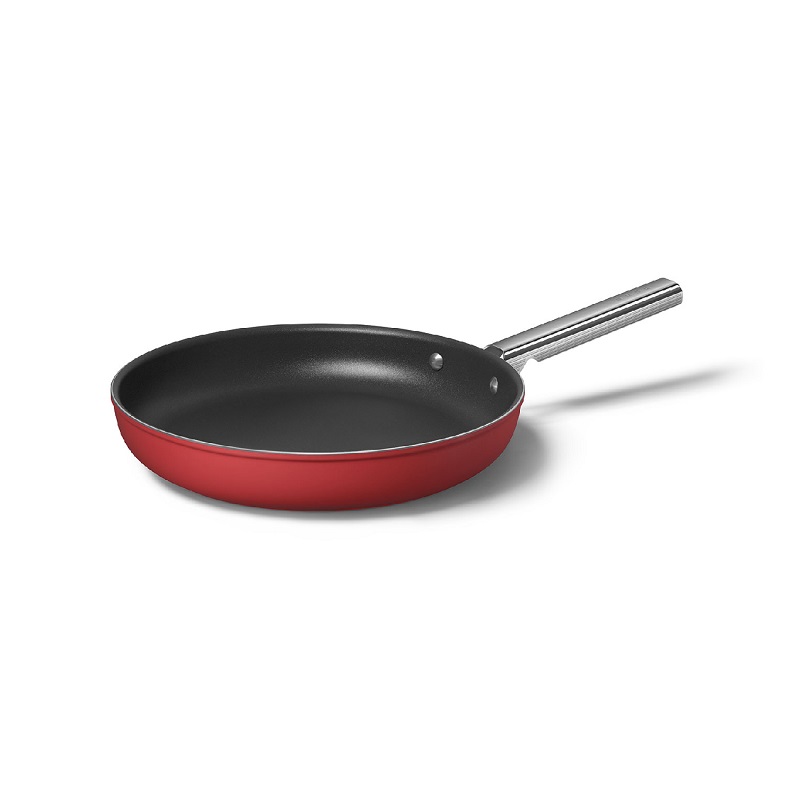 SMEG CKFF3001RDM Kitchenware, Cookware, Frypan 30cm, 50's Style (Red)