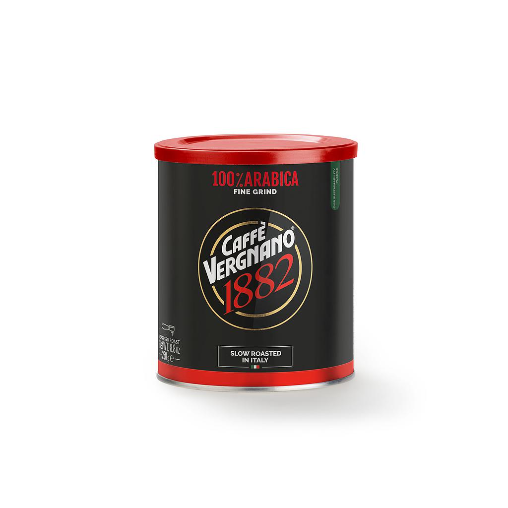 Caffe Vergnano Arabica 100% Espresso (Tin) Ground Coffee 250gr