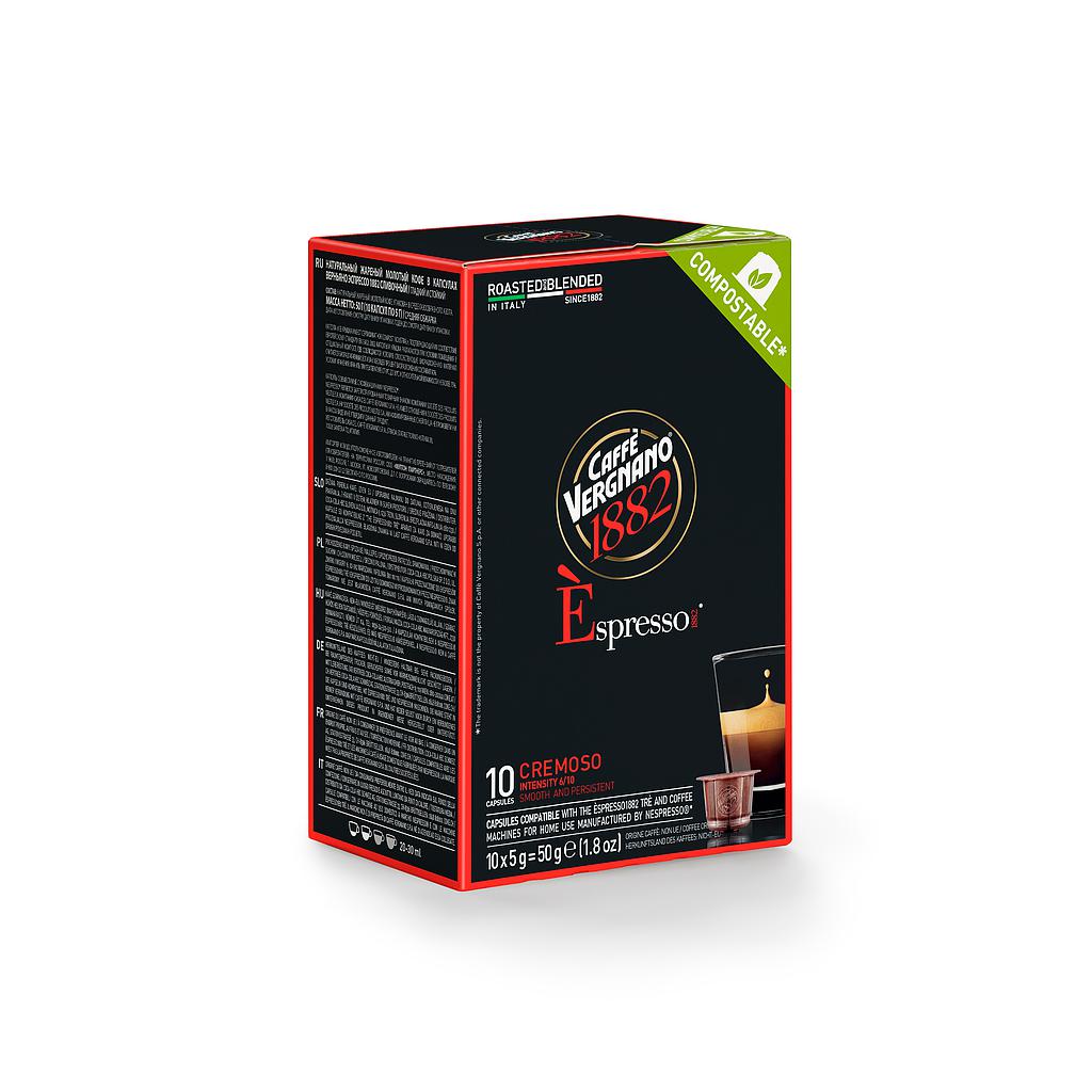 Caffe Vergnano Espresso 1882 Cremoso Compostable (NSP Capsules 5g X 10)