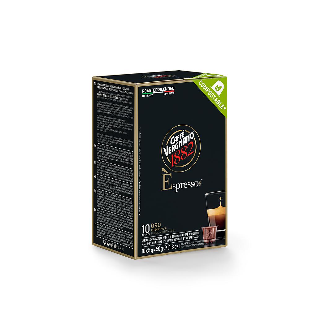 Caffe Vergnano Espresso 1882 Oro Compostable (NSP Capsules 5g X 10)