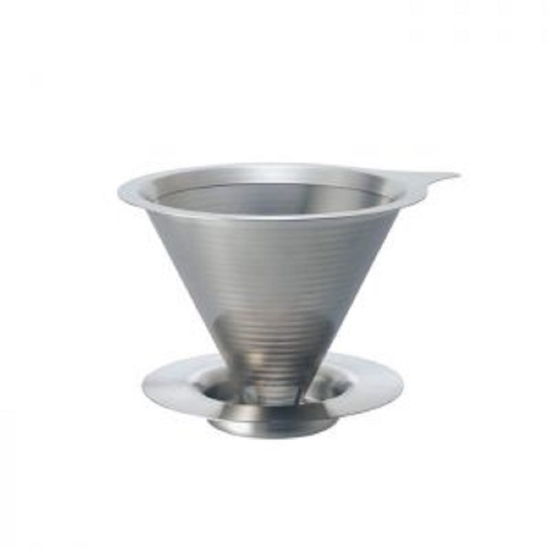 Hario DMD-01-HSV Double Mesh Metal Dripper (Hairline Silver)