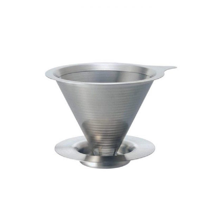 Hario DMD-02-HSV Double Mesh Metal Dripper (Hairline Silver)