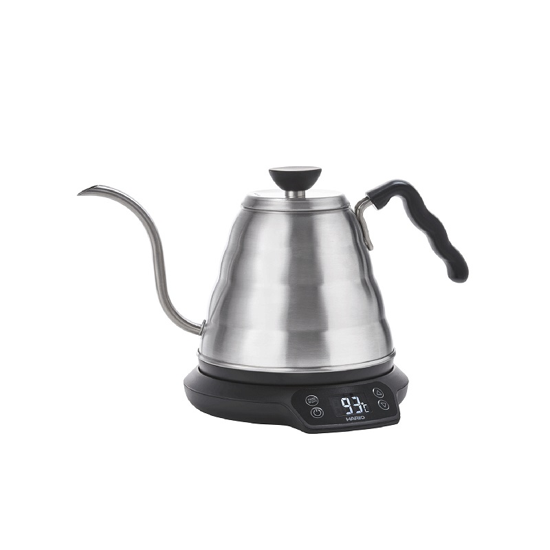 Hario EVKT-80HSV Buono Kettle With Control Temperature (Hairline Silver)