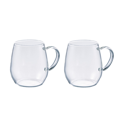 Hario RDM-1824 Round Mug 2 pcs Set (Transparent)