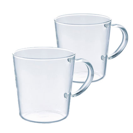 Hario SRM-1824 Straight Mug 2 pcs Set (Transparent)