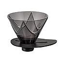 Hario VDMU-02-TB V60 Dripper Mugen Plastic (Transparent Black)