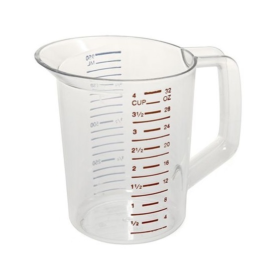 Rubbermaid Measuring Cup 1qt/0.9l Clr / FG321600CLR