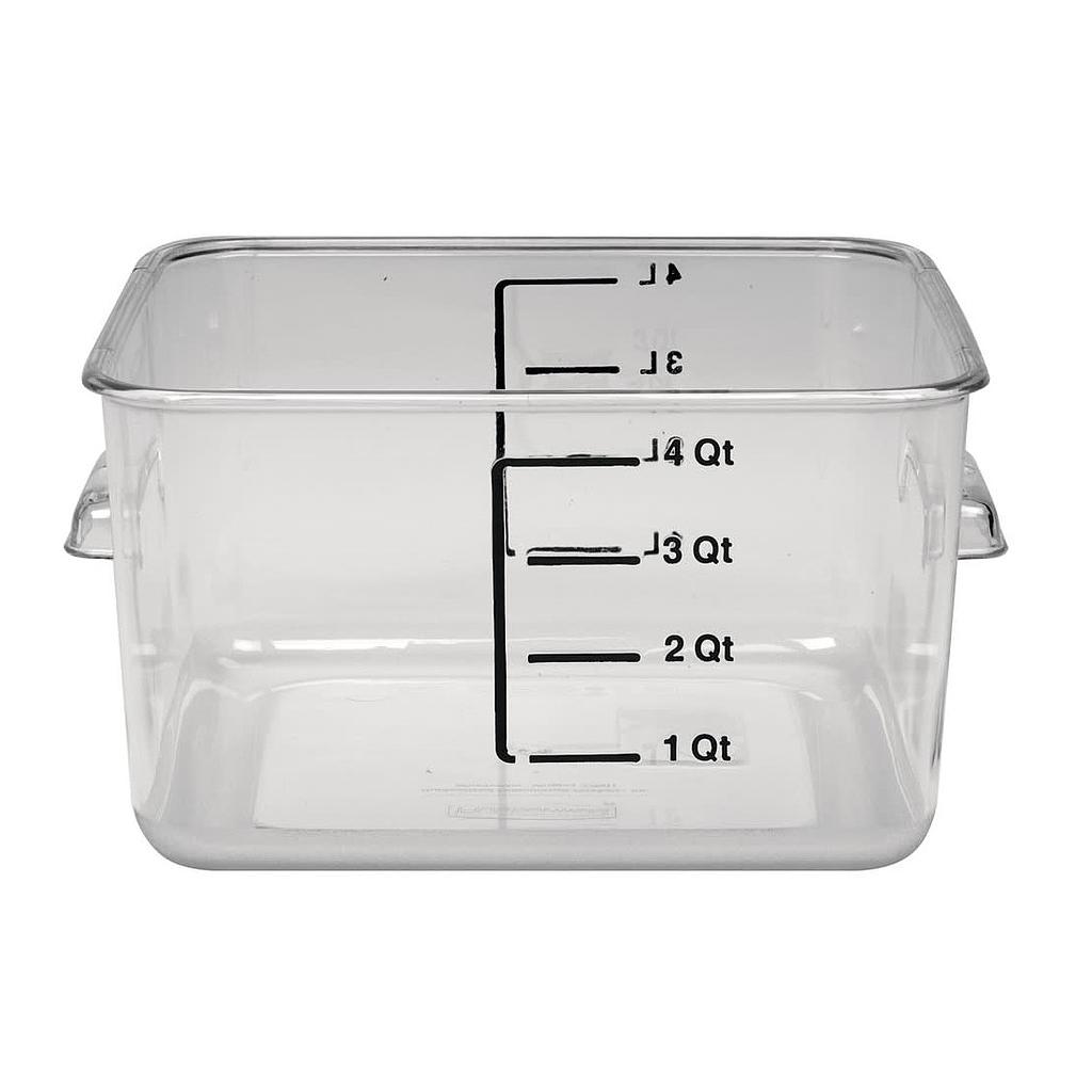 Rubbermaid Space Saving Cont Sq 4qt/3.8l Clr / FG630400CLR