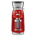 SMEG CGF03RDEU Coffee Grinder, 50's Style Aesthetic (Red)