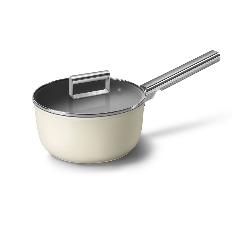 SMEG CKFS2011CRM Kitchenware, Cookware, Saucepan 20cm, 50's Style (Cream)