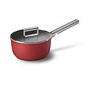 SMEG CKFS2011RDM Kitchenware, Cookware, Saucepan 20cm, 50's Style (Red)