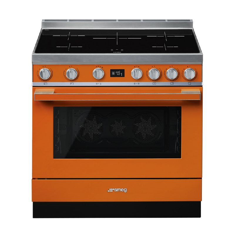 SMEG CPF9IPOR Cooker, 90x60cm, Induction Hob, Portofino (Orange)