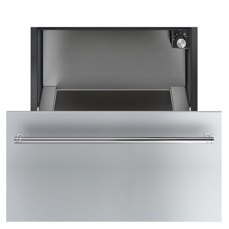 SMEG CR329X Warming Drawer with Knob, 29cm, Reheat Drawer, Classica Aesthetic