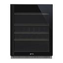 SMEG CVI638RN3 Built-in Wine Cooler, 38 Bottles, Dolce Stil Novo Aesthetic (Black)