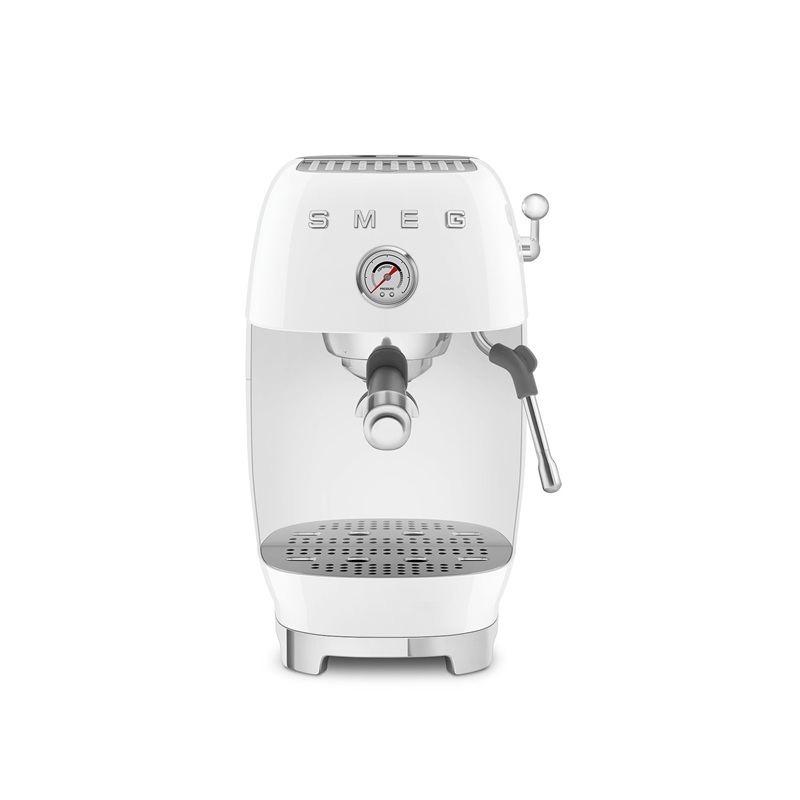 SMEG ECF03WHEU Manual Espresso Coffee Machine With Cold Brew (White)