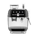SMEG EGF03BLEU Espresso Manual Coffee Machine, 50's Style (Black)