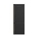 SMEG FA8005RAO6 Free Standing Refrigerator Bottom Mount, Coloniale Aesthetic (Black)