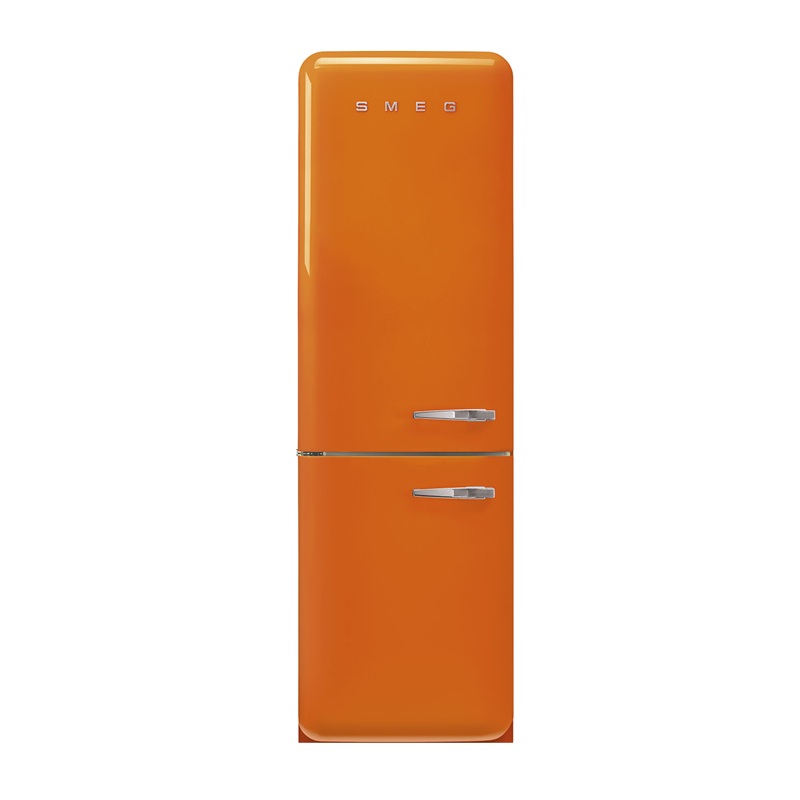SMEG FAB32LOR6 Free Standing Refrigerator One Door, 50's Style, Hinge Left (Orange)