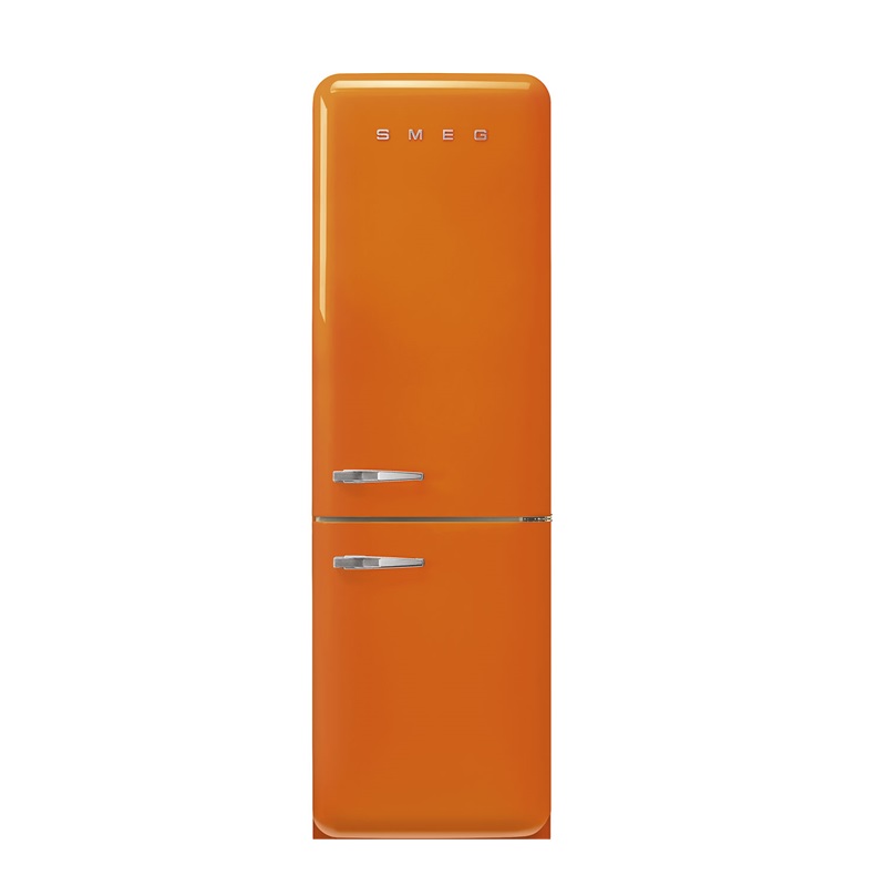 SMEG FAB32ROR5 Free standing Refrigerator Bottom Mount, 50's Style (Orange)