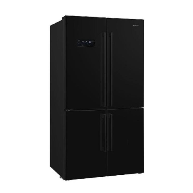 SMEG FQ60NDE Free Standing Refrigerator 4 Doors, Universale Aesthetic (Black)