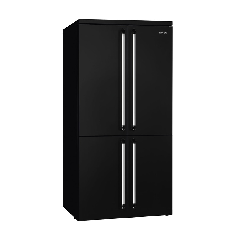 SMEG FQ960BL5/FQ960BL6 Free Standing Refrigerator 4 Doors, Victoria Aesthetic (Black)