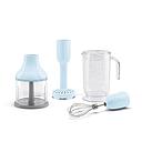 SMEG HBAC11PB 4 Accessories Set, Beaker, Chopper, Whisk, Masher (Pastel Blue)