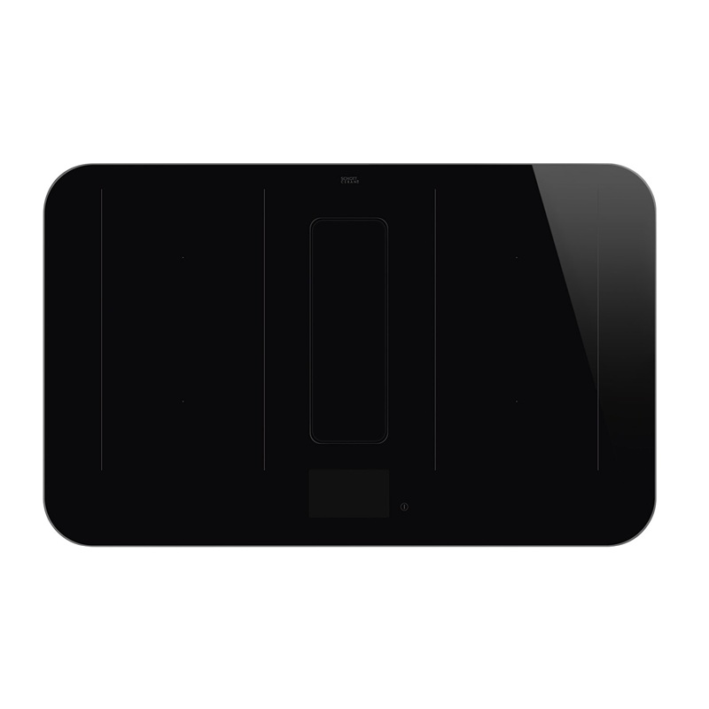 SMEG HHSL7845MB Induction Hob With Integrated Downdraft Hood, 90cm Isola (Black)