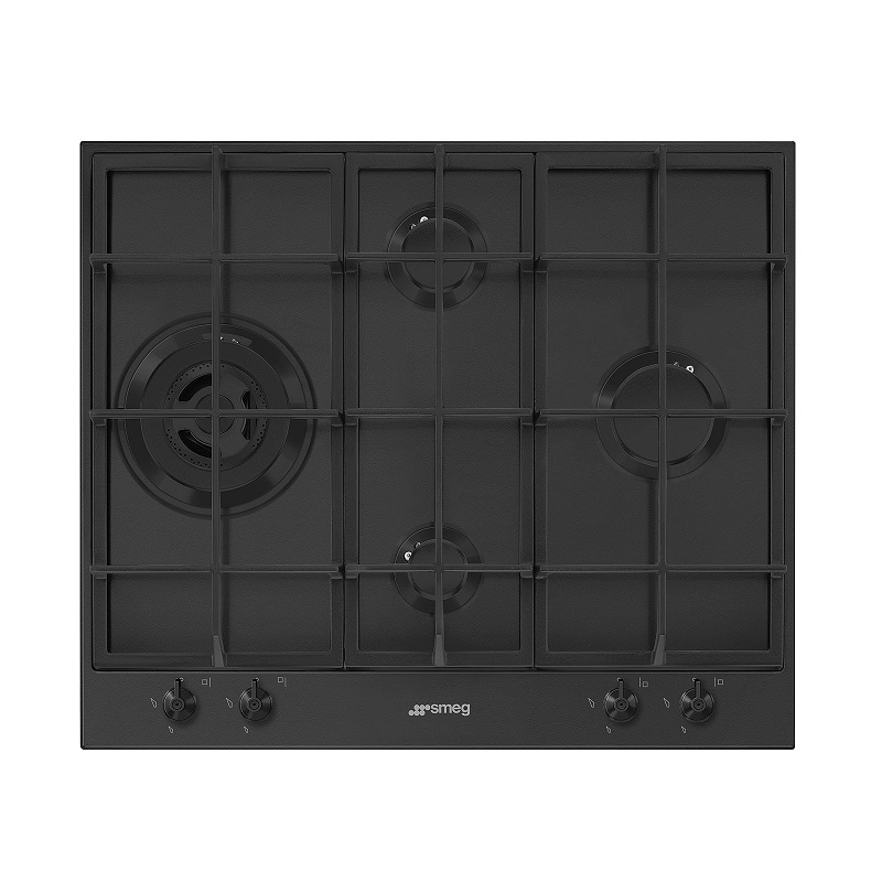 SMEG Hob, 60cm, Gas, Classica (PX364LMB) Black