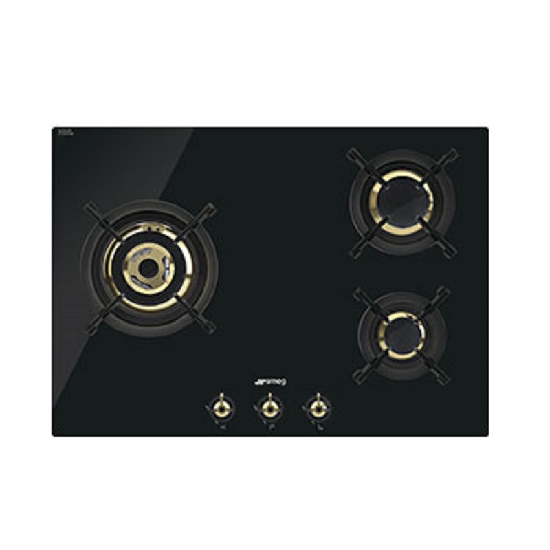 SMEG Hobs, 70/75 cm, Gas, Classica (PC73GNO) Gold Black