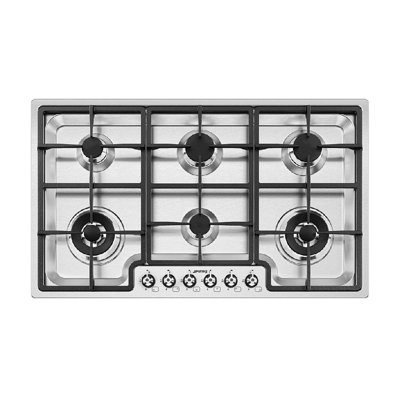 SMEG PGF962 Gas Hob, 90 cm, Classica Aesthetic (Stainless Steel)