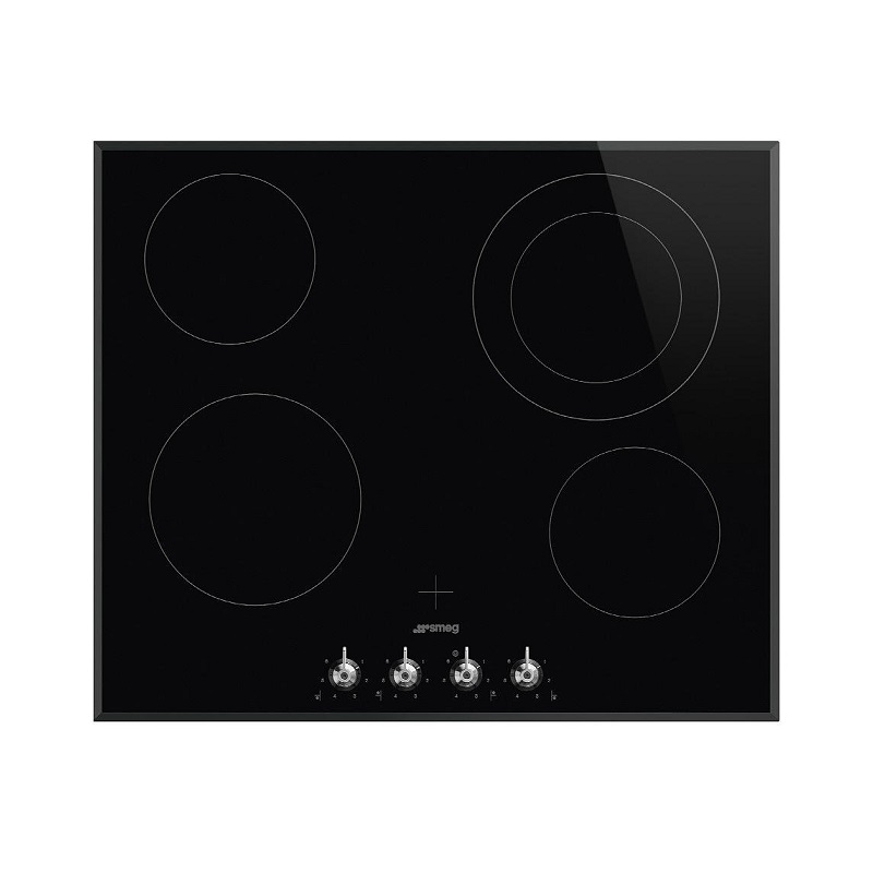 SMEG SE364ETBM Ceramic Hob, 60cm, Gas, Classica