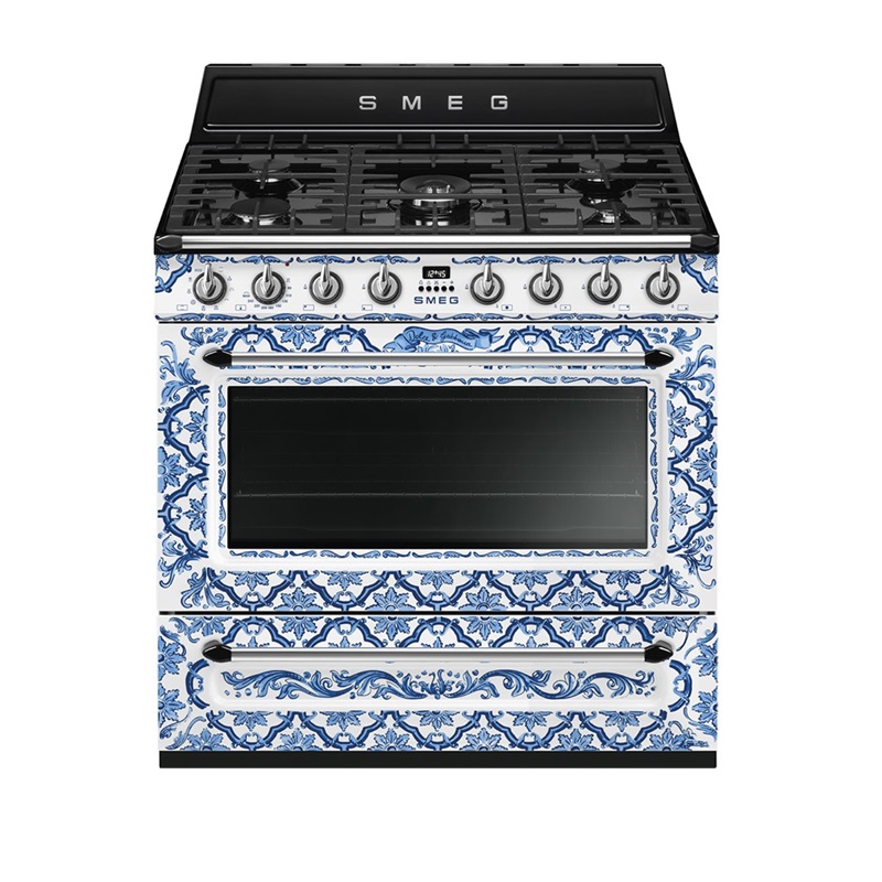 SMEG TR90DGME9 Cooker, 90x60cm, Gas Hob, D&G (Blu Mediterraneo)