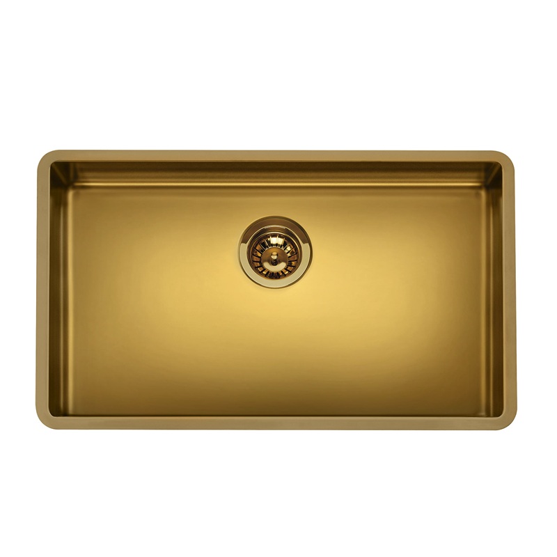 SMEG VSTR71BRX Kitchen Sink Undermount Built-in, Universale Aesthetic, Monoblock Bowl (Brass)