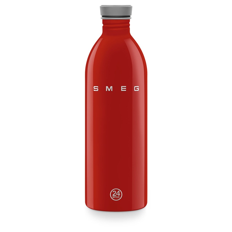 SMEG WBF02RD Urban Bottle One Litre, SMEG x 24Bottles (Red)