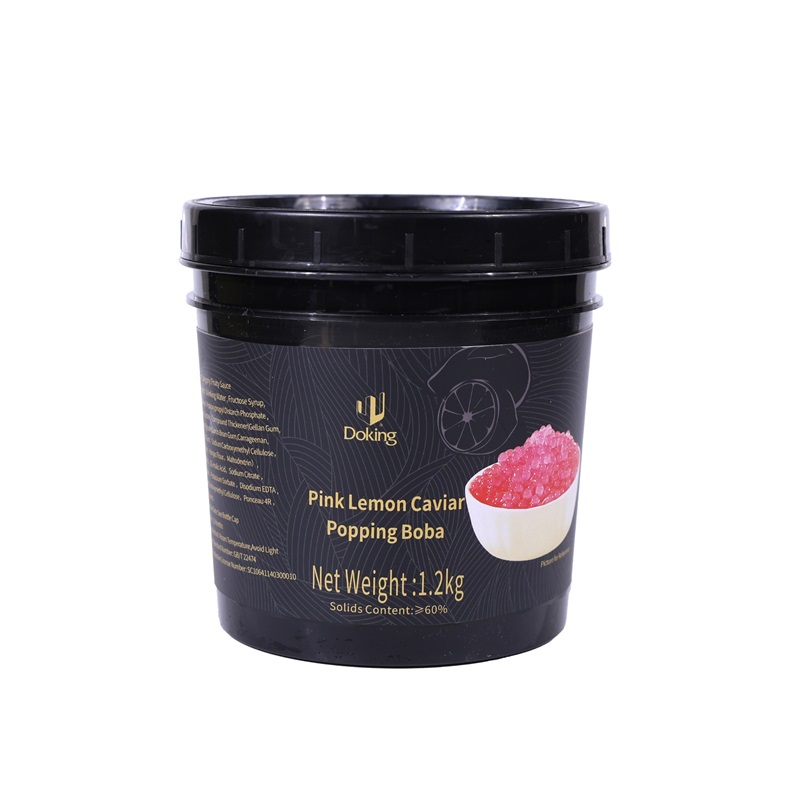 Doking Pink Lemon Fruit Caviar Popping Boba (Fruity Sauce) 1,2 kg