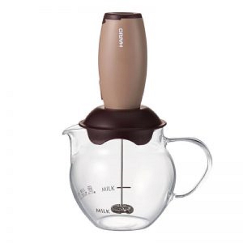 Hario CQT-45-BR Milk Frother With Jug (Brown)