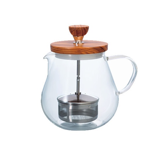 Hario TEO-45-OV Pull-up Tea Maker "Teaor Wood" 450ml (Olive Wood)