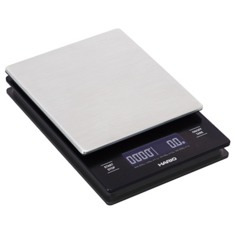 Hario VSTM-2000HSV V60 Metal Drip Scale (Hairline Silver)