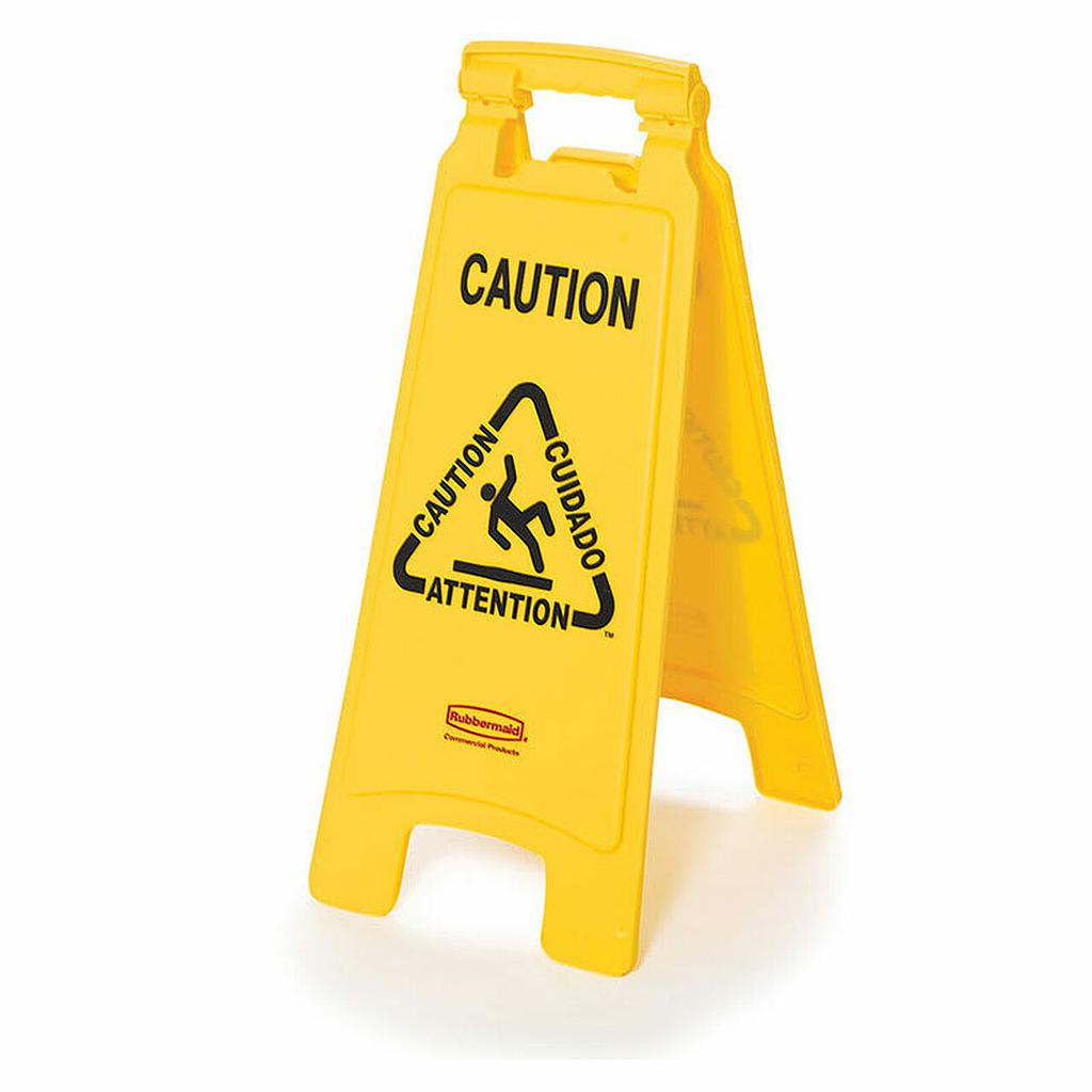 Rubbermaid Floor Sign Caution 26in/66cm Yel / FG611200YEL