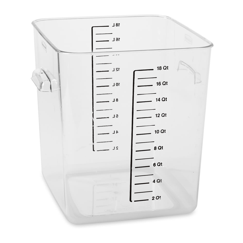 Rubbermaid Space Saving Cont Sq 18qt/17l Clr / FG631800CLR