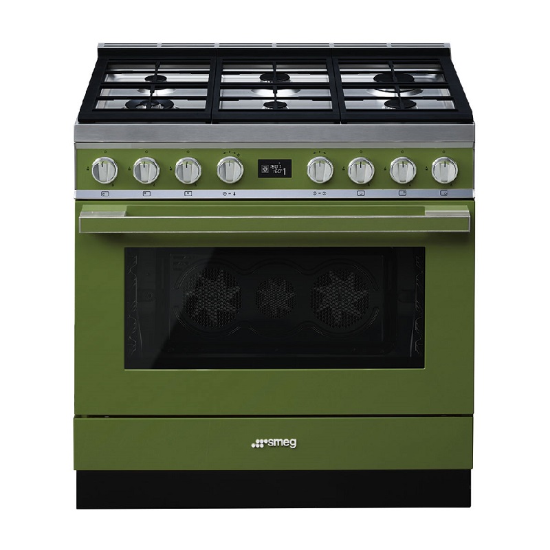 SMEG CPF9GPOG Cooker, 90x60cm, Gas Hob, Portofino (Olive Green)