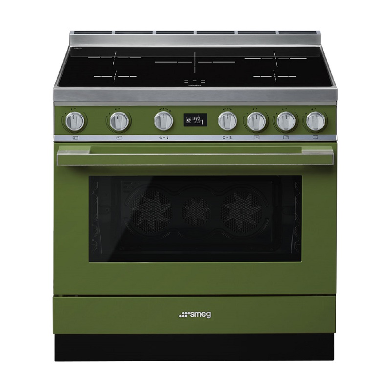 SMEG CPF9IPOG Cooker, 90x60cm, Induction Hob, Portofino (Olive Green)