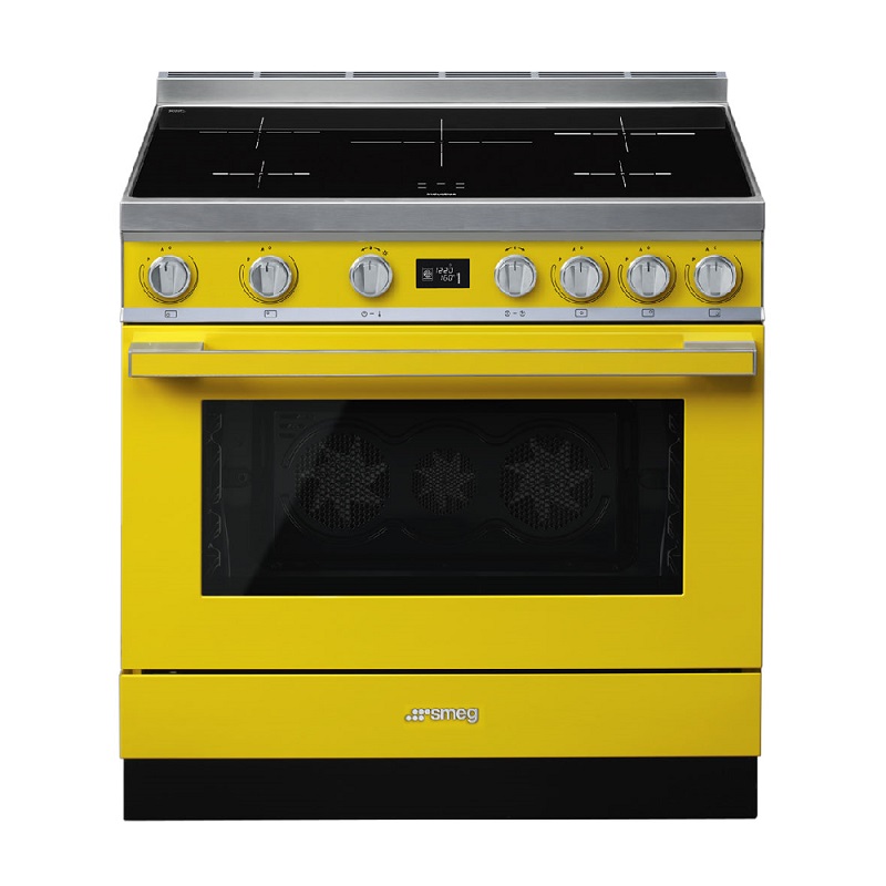 SMEG CPF9IPYW Cooker, 90x60cm, Induction Hob, Portofino (Yellow)