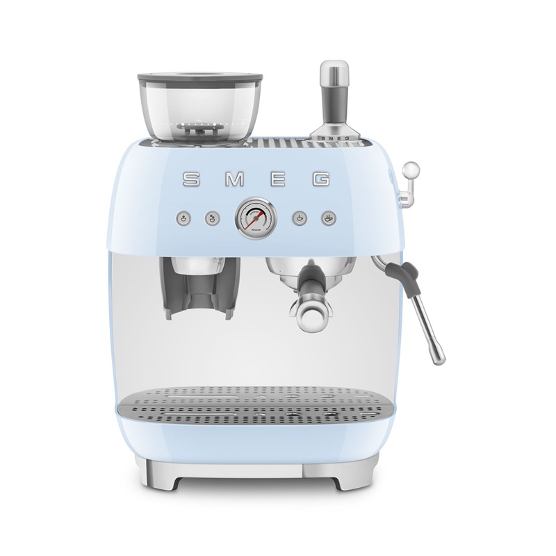 SMEG EGF03PBEU Espresso Manual Coffee Machine, 50's Style (Pastel Blue)