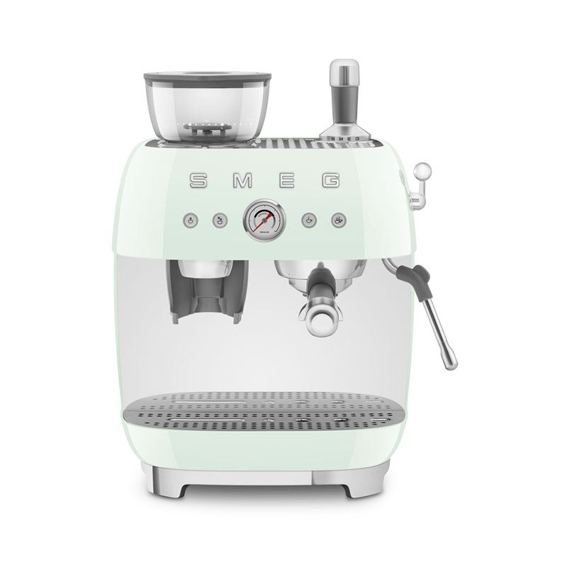 SMEG EGF03PGEU Espresso Manual Coffee Machine, 50's Style (Pastel Green)