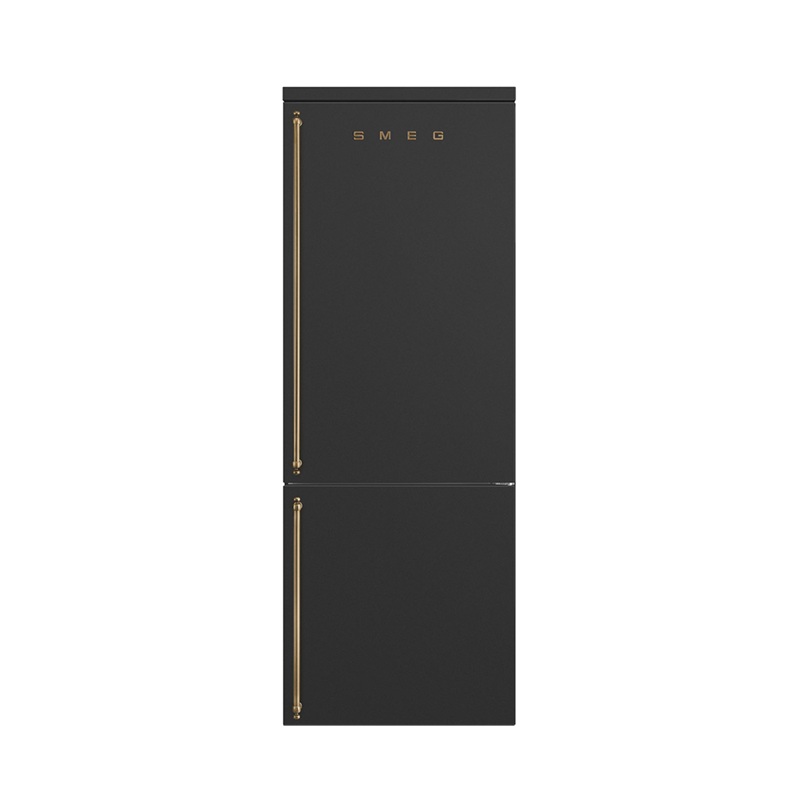 SMEG FA8005RAO6 Free Standing Refrigerator Bottom Mount, Coloniale Aesthetic (Black)