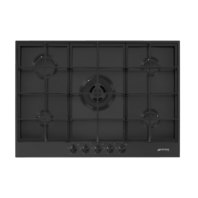 SMEG Hob, 70/75cm, Gas, Classica (PX375MB) Black