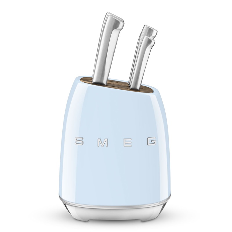 SMEG KBSF02PB Knife Block Set (Pastel Blue)