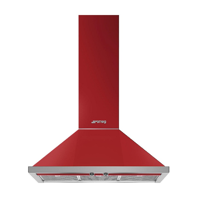 SMEG KPF9RD Decorative Wall Hood, 90cm, Portofino (Merah)