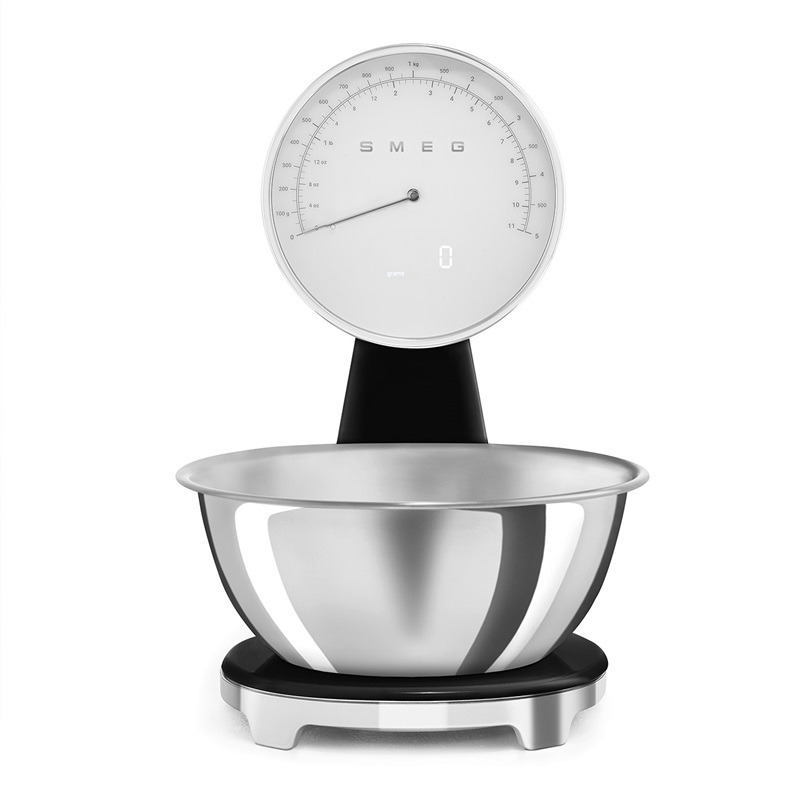 SMEG KSF01BLWW Analog And Digital Kitchen Scale (Black)